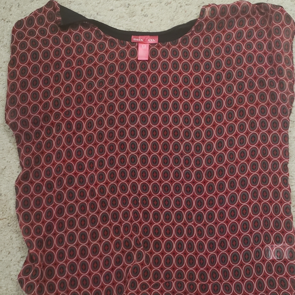 Mix & Co red print top, M.